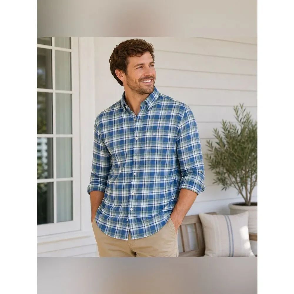 Vineyard Vines Slim Longshore Plaid Button Down Shirt Men’s Medium